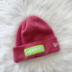 Supreme Pink Foldover Beanie One Size